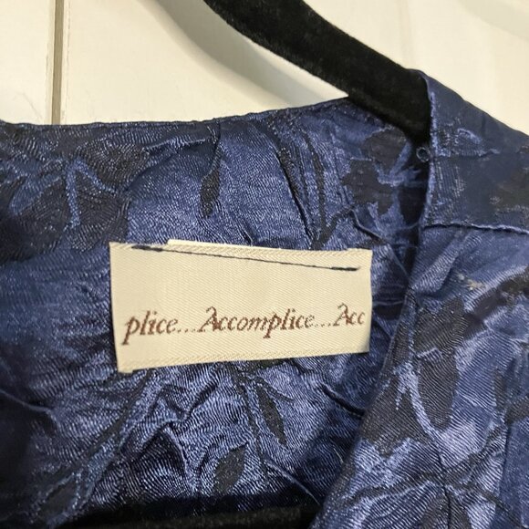 90s Accomplice Satin Maxi Dress Womens Floral Vintage Y2K Whimsigoth Fairy - Picture 5 of 9